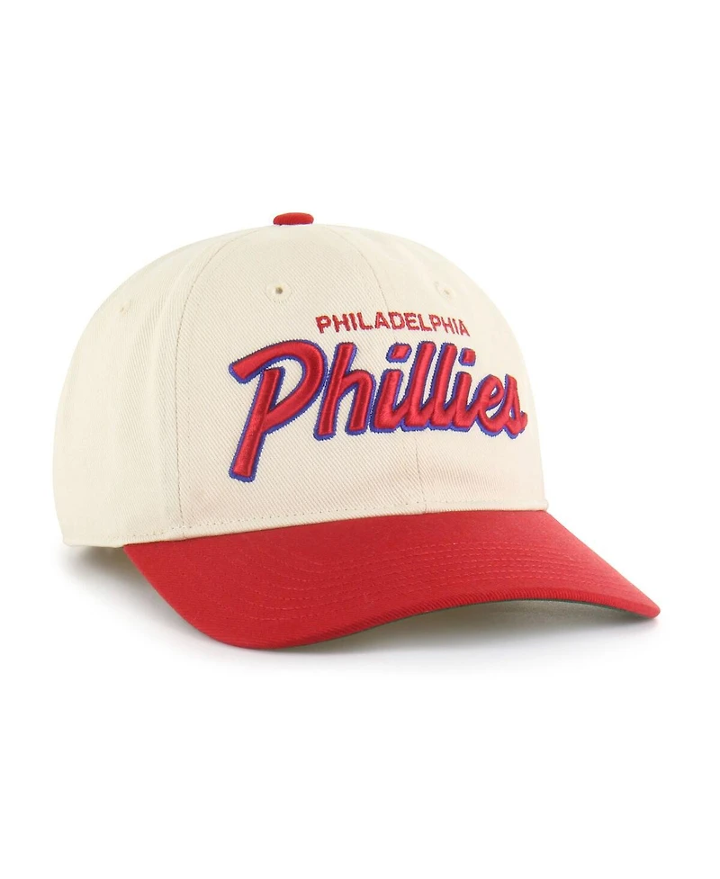 '47 Brand Men's Natural Philadelphia Phillies Crosstown Franchise Fitted Hat