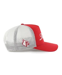 '47 Brand Men's and Women's Red Louisville Cardinals Contemporary Basics Foundation Trucker Hitch Adjustable Hat