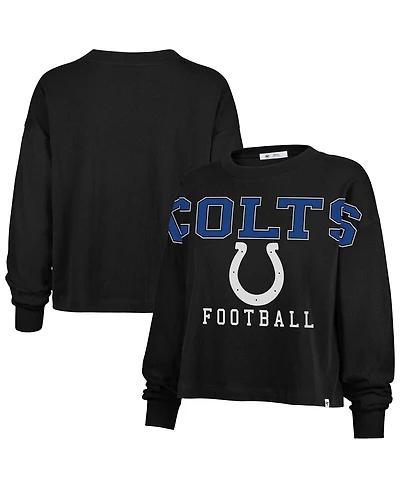 '47 Brand Women's Black Indianapolis Colts Outreach City Oversized Long Sleeve T-Shirt