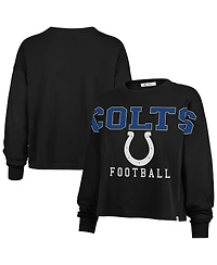 '47 Brand Women's Black Indianapolis Colts Outreach City Oversized Long Sleeve T-Shirt