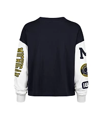 '47 Brand Women's Navy Michigan Wolverines Sydney Long Sleeve T-Shirt