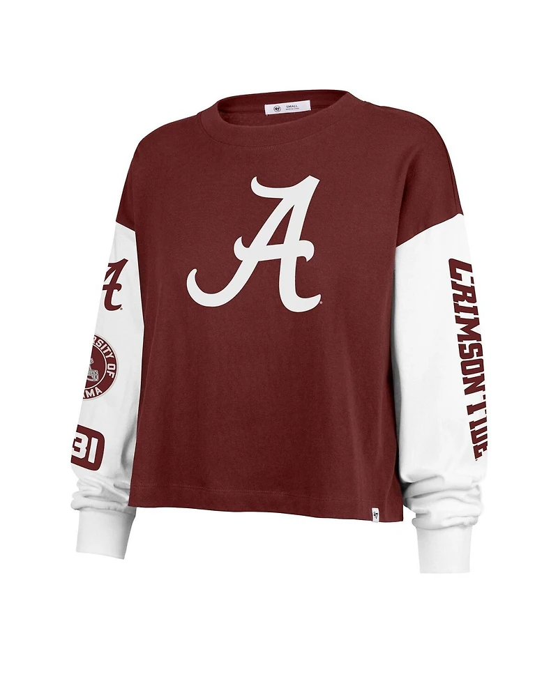 '47 Brand Women's Crimson Alabama Tide Sydney Long Sleeve T-Shirt