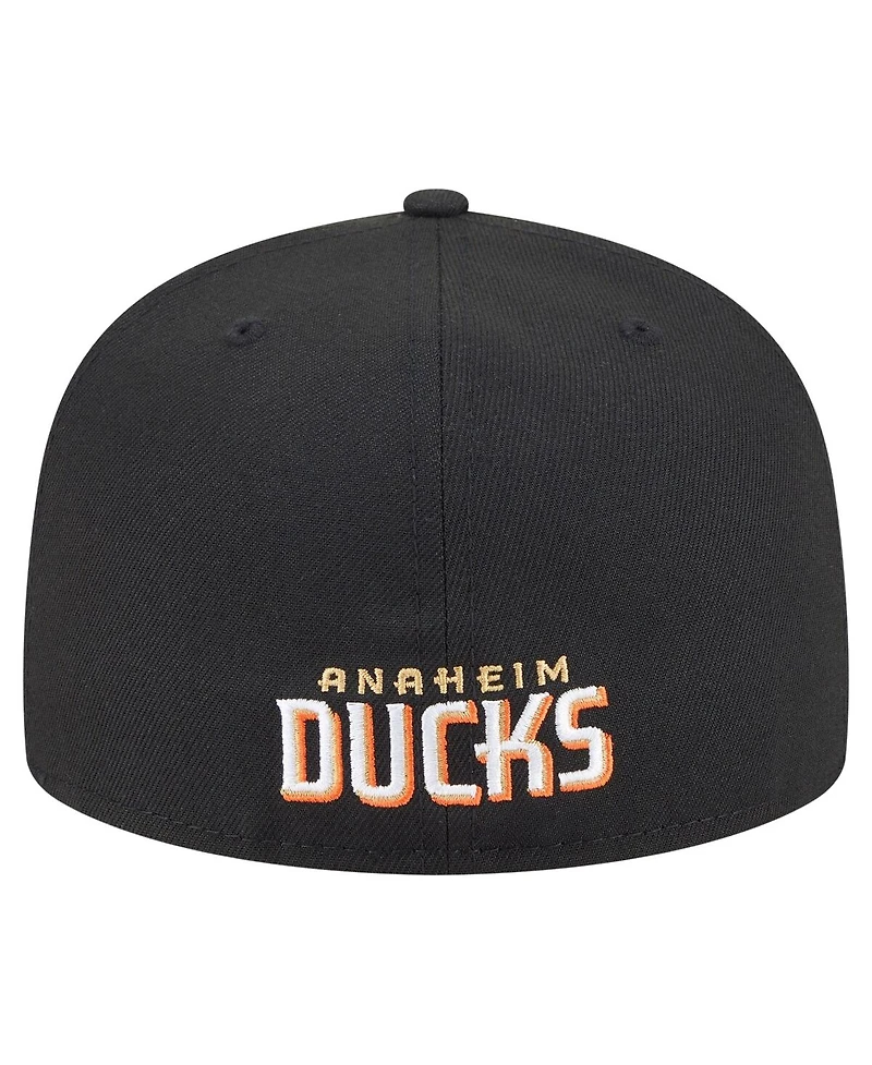 New Era Men's Black Anaheim Ducks Deceptor 59FIFTY Fitted Hat