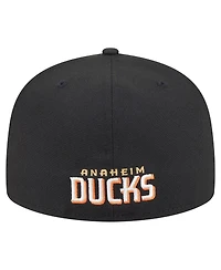 New Era Men's Black Anaheim Ducks Deceptor 59FIFTY Fitted Hat