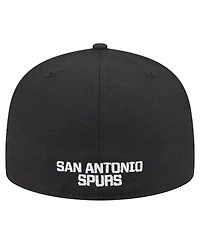 New Era Men's Black San Antonio Spurs 59FIFTY Fitted Hat