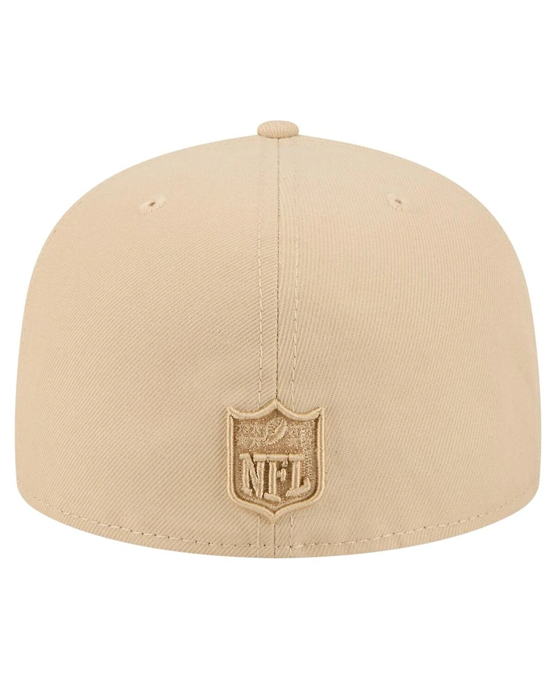 New Era Men's Light Beige Denver Broncos Color Pack A-Frame 59FIFTY Fitted Hat