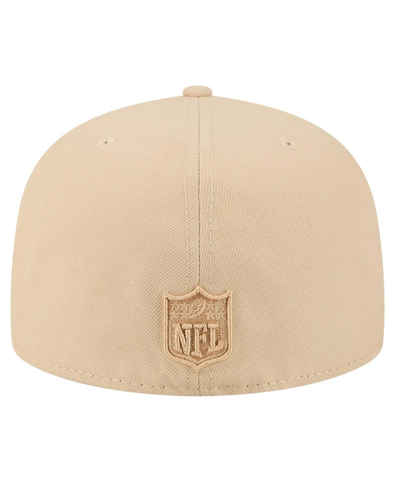 New Era Men's Light Beige England Patriots Color Pack A-Frame 59FIFTY Fitted Hat