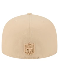 New Era Men's Light Beige England Patriots Color Pack A-Frame 59FIFTY Fitted Hat