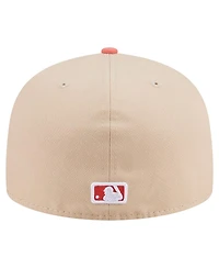 New Era Men's Light Beige/Coral San Francisco Giants Two-Tone Color Pack A-Frame 59FIFTY Fitted Hat