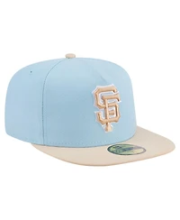 New Era Men's Light Blue/Cream San Francisco Giants Two-Tone Color Pack A-Frame 59FIFTY Fitted Hat