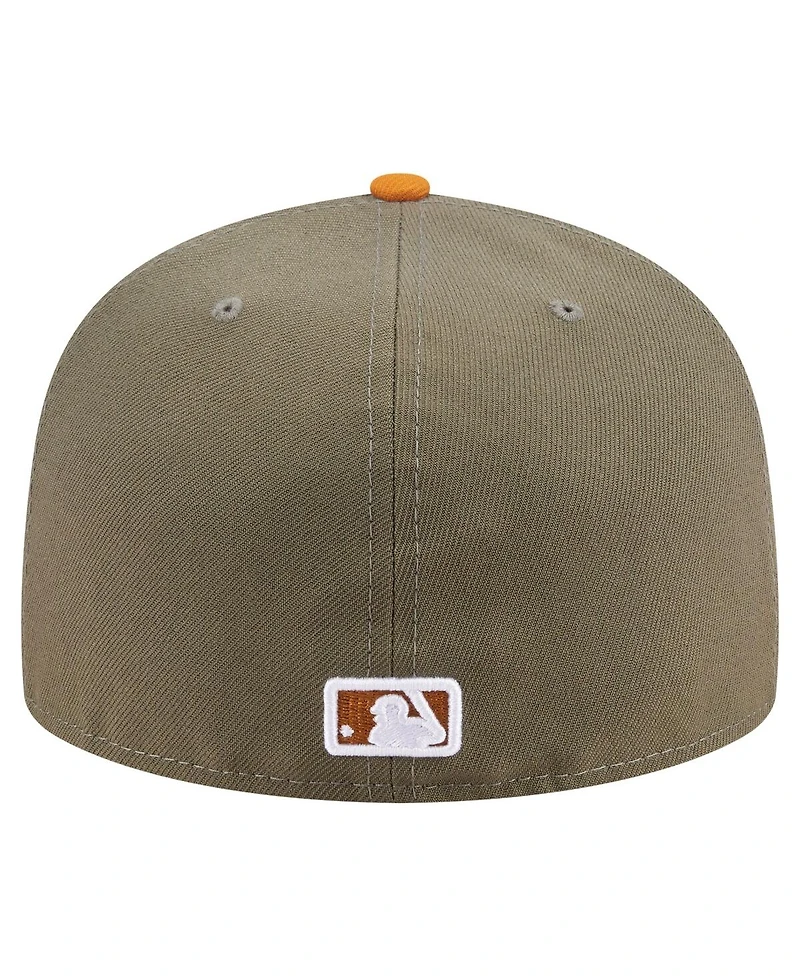 New Era Men's Olive/Orange St. Louis Cardinals Two-Tone Color Pack A-Frame 59FIFTY Fitted Hat