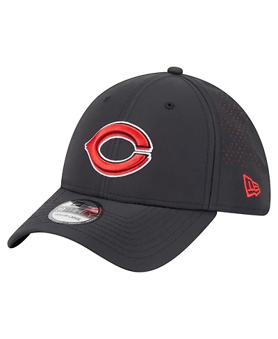 New Era Men's Black Cincinnati Reds Night 39THIRTY Flex Hat