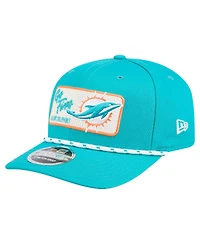 New Era Men's Aqua Miami Dolphins Chant 9SEVENTY Stretch-Snap Hat