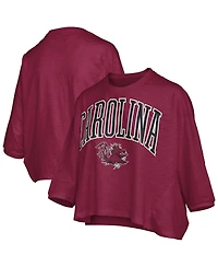 Pressbox Women's Garnet South Carolina Gamecocks Midi Arch Over Logo Oversized T-Shirt