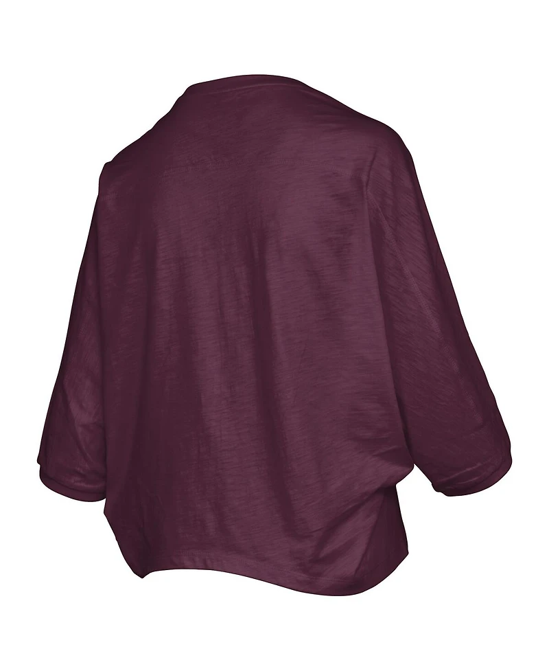 Pressbox Women's Maroon Texas A M Aggies Midi Arch Over Logo Oversized T-Shirt