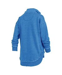 Pressbox Women's Royal Pitt Panthers Northfork Sojourn Poncho Quarter-Zip Sweatshirt