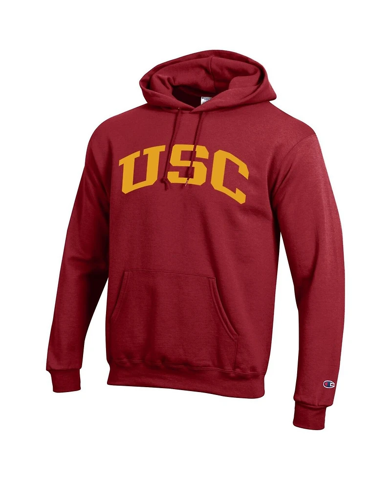 Champion Men's Cardinal Usc Trojans Basic Arch Fleece Pullover Hoodie