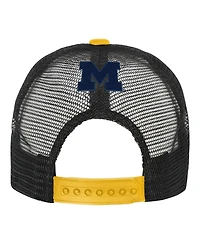Outerstuff Big Boys and Girls Navy/Cream Michigan Wolverines Modern Fan Trucker Adjustable Hat