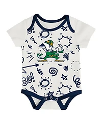 Outerstuff Baby Boys and Girls 3-Pack Notre Dame Fighting Irish All Day Play Bodysuit Set