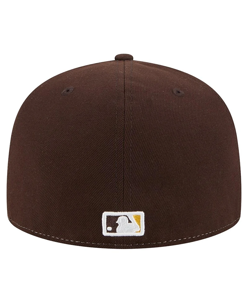 New Era Men's White/Brown San Diego Padres Repeat 59FIFTY Fitted Hat