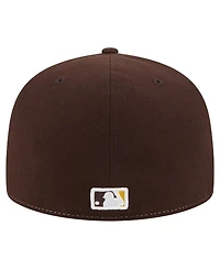New Era Men's White/Brown San Diego Padres Repeat 59FIFTY Fitted Hat