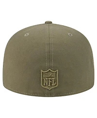 New Era Men's Olive Las Vegas Raiders Color Pack A-Frame 59FIFTY Fitted Hat