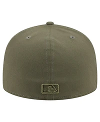 New Era Men's Olive Minnesota Twins Color Pack A-Frame 59FIFTY Fitted Hat