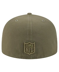 New Era Men's Olive Philadelphia Eagles Color Pack A-Frame 59FIFTY Fitted Hat