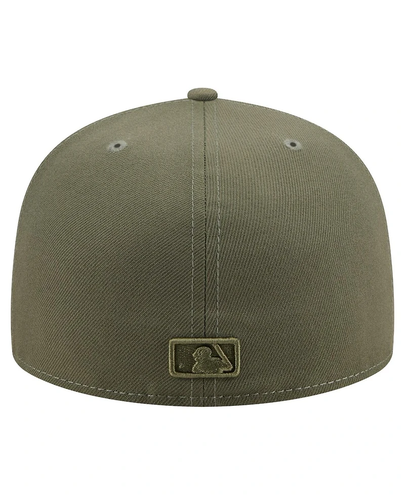 New Era Men's Olive Washington Nationals Color Pack A-Frame 59FIFTY Fitted Hat