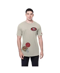 New Era Men's Light Beige San Francisco 49ers Multi Patch T-Shirt