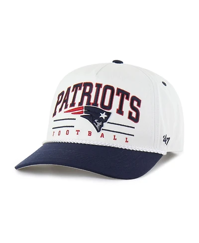 '47 Brand Men's White New England Patriots Roscoe Two-Toned Hitch Adjustable Hat