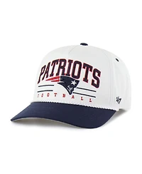 '47 Brand Men's White New England Patriots Roscoe Two-Toned Hitch Adjustable Hat