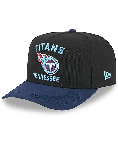 New Era Big Boys and Girls Black/Navy Tennessee Titans 2025 Nfl Draft A-Frame 9FIFTY Snapback Hat