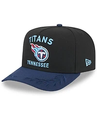New Era Big Boys and Girls Black/Navy Tennessee Titans 2025 Nfl Draft A-Frame 9FIFTY Snapback Hat