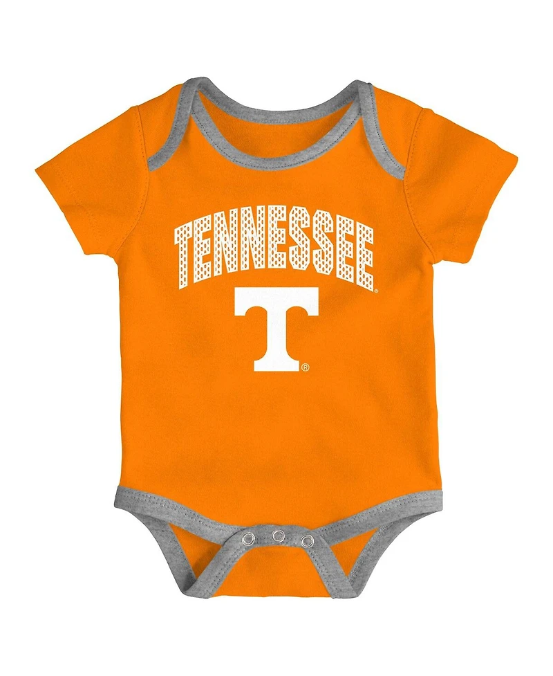 Outerstuff Baby Boys and Girls 3-Pack Tennessee Volunteers All Day Play Bodysuit Set