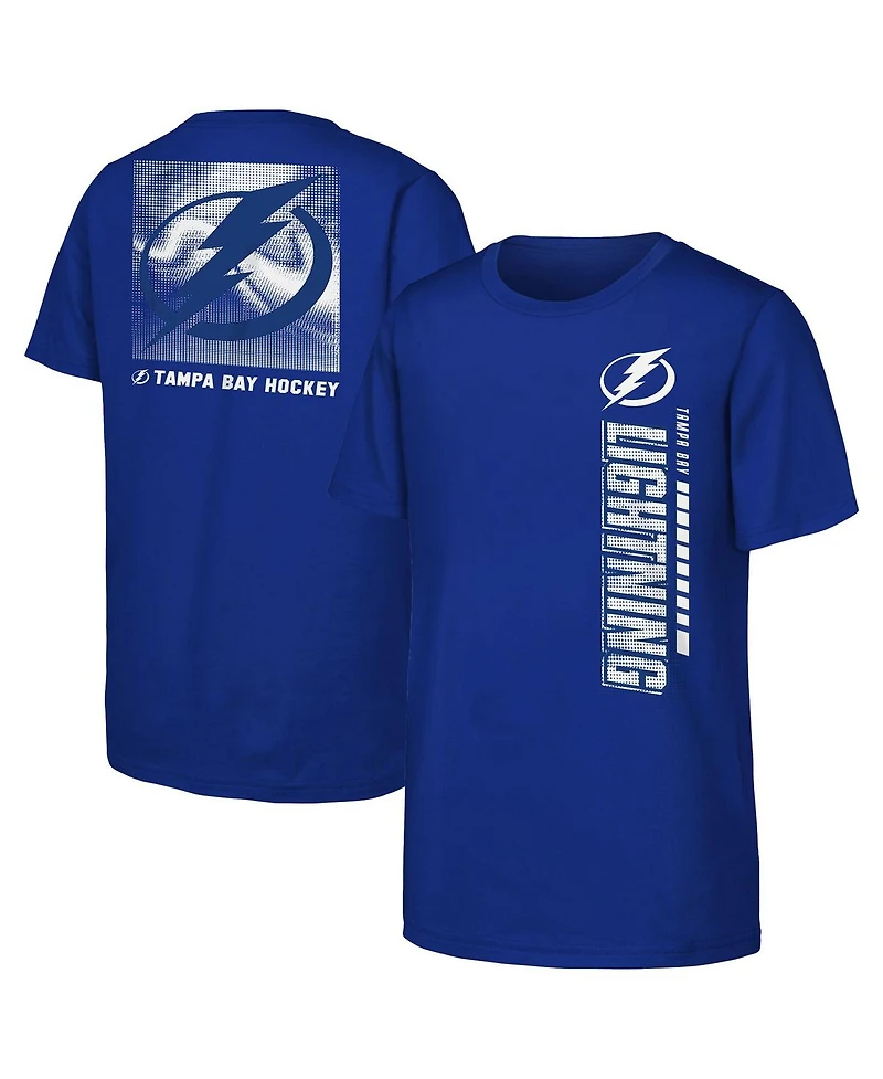 Outerstuff Big Boys and Girls Blue Tampa Bay Lightning Atmosphere T-Shirt