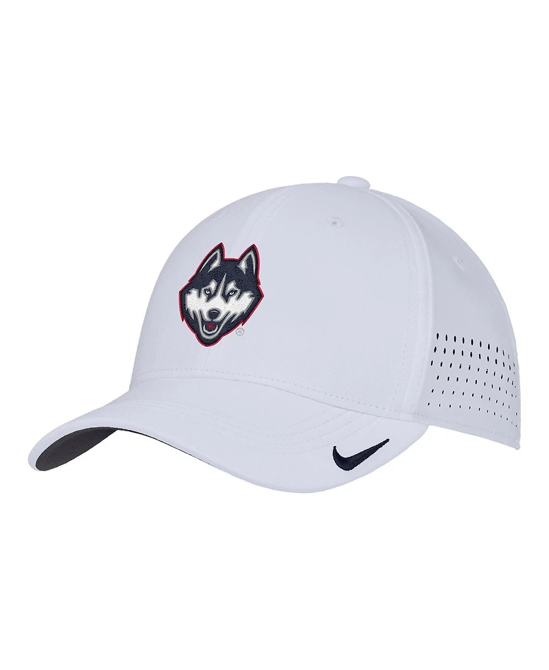 Nike Men's White UConn Huskies 2025 On-Field Performance Flex Hat