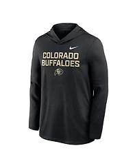 Nike Men's Black Colorado Buffaloes 2025 Sideline Dri-fit Long Sleeve Hoodie T-Shirt