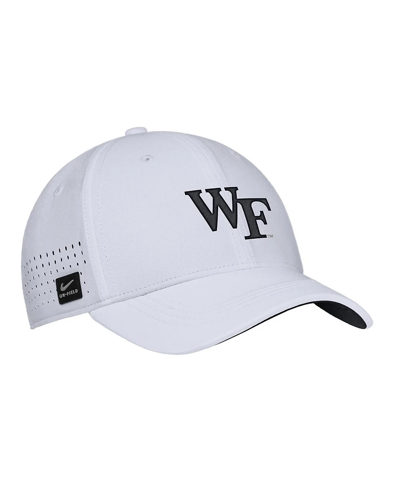 Nike Men's White Wake Forest Demon Deacons 2025 On-Field Performance Flex Hat