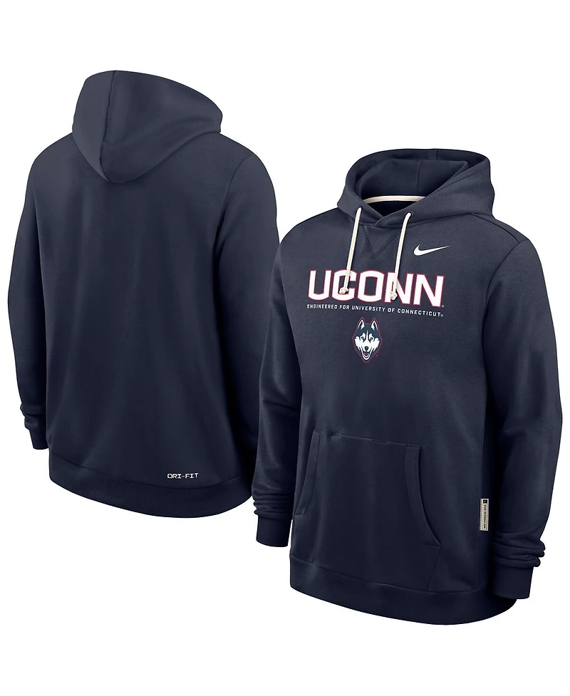 Nike Men's Navy UConn Huskies 2025 Sideline Performance Pullover Hoodie