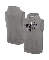 Nike Men's Heather Gray Syracuse Orange Sleeveless Pullover Hoodie
