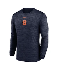 Nike Men's Navy Syracuse Orange 2025 Sideline Velocity Performance Long Sleeve T-Shirt