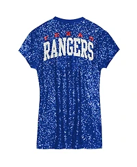 Outerstuff Girls Preschool Royal Texas Rangers Sequin V-Neck Dress