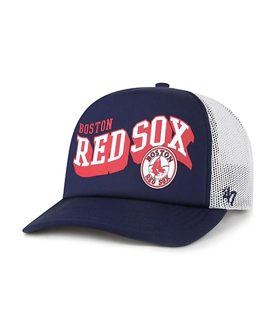 '47 Brand Men's Navy Boston Red Sox Meander Foam Trucker Snapback Hat