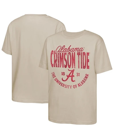 Outerstuff Big Boys and Girls Tan Alabama Crimson Tide News Flash T-Shirt