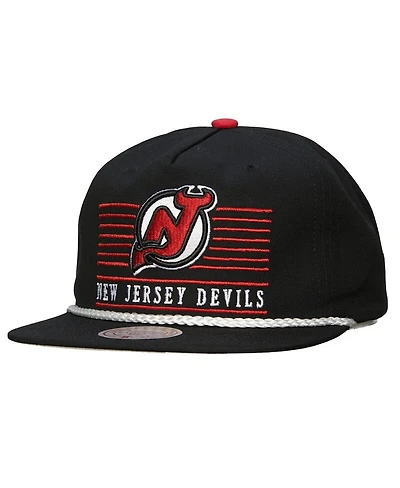 Mitchell & Ness Men's Black New Jersey Devils Ascend Deadstock Snapback Hat
