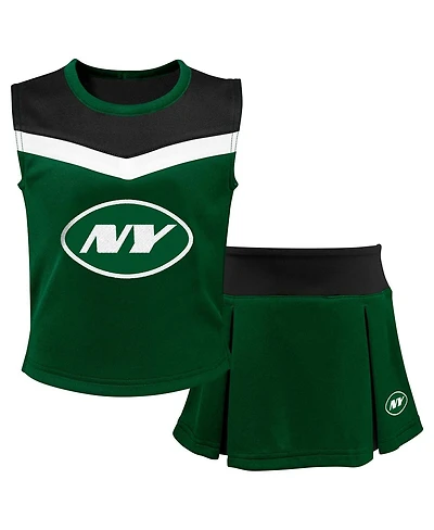 Outerstuff Big Girls 2-Piece Green New York Jets Spirit Cheerleader Dress Set
