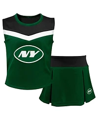 Outerstuff Big Girls 2-Piece Green New York Jets Spirit Cheerleader Dress Set