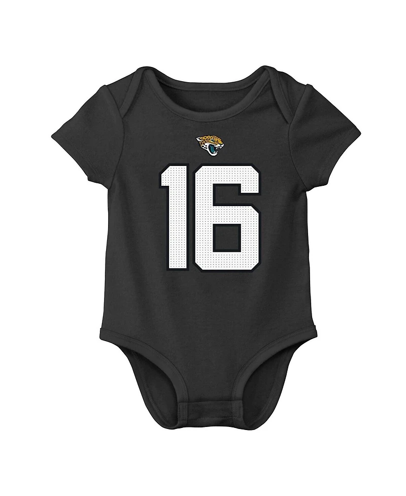 Nike Baby Boys and Girls Trevor Lawrence Black Jacksonville Jaguars Player Name Number Bodysuit