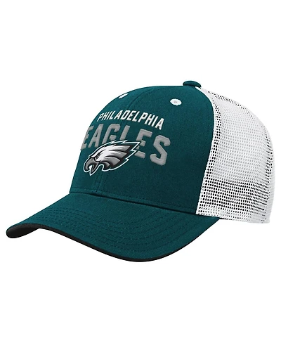 Outerstuff Big Boys and Girls Midnight Green Philadelphia Eagles Core Lockup Trucker Adjustable Hat